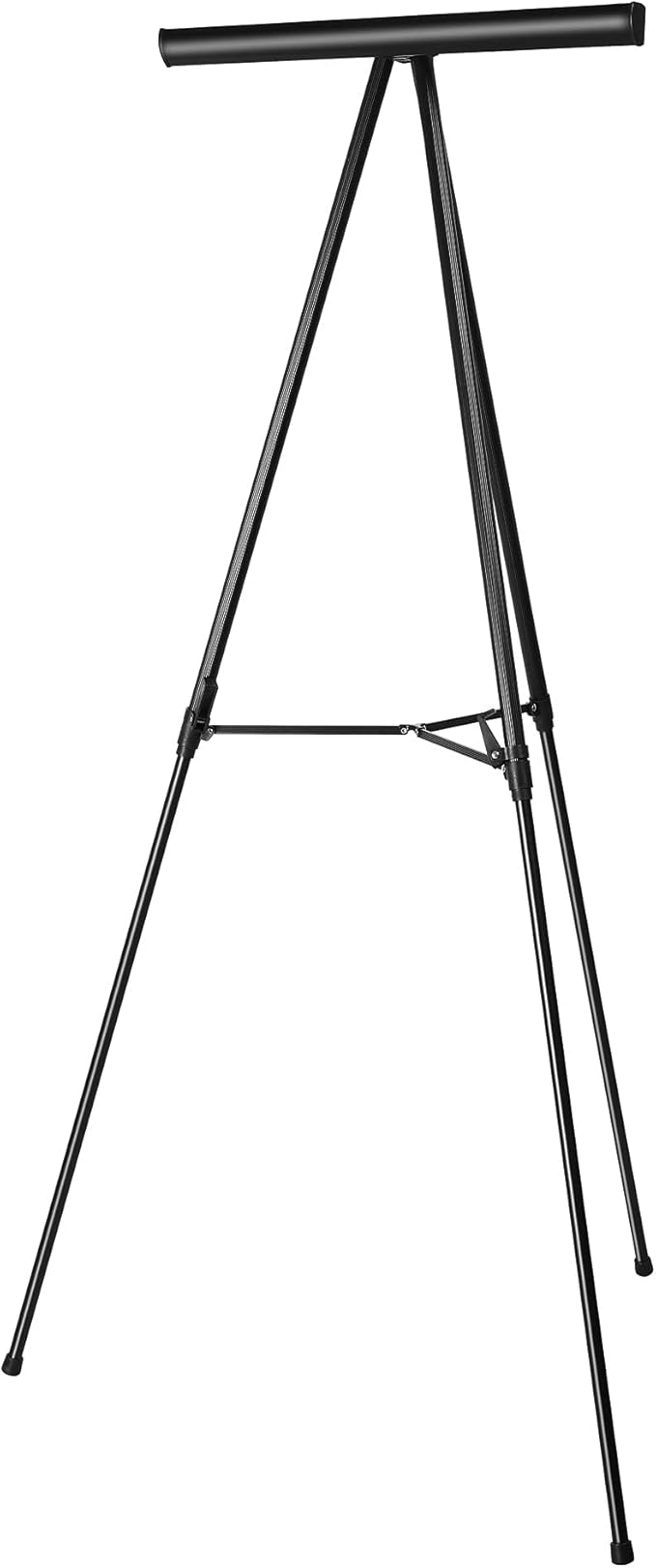 Amazon Basics High Boardroom Black Aluminum Flipchart Whiteboard and Display Easel Stand with Adjustable Height Telescope Tripod, Black, 37 x 18 x 28 Inches