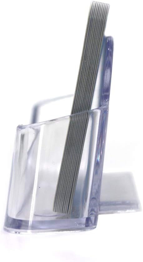 Qizpcer 8 Pack Plastic Business Card Holder - Clear Business Card Case for Desk - Office Acrylic Business Card Stand Display
