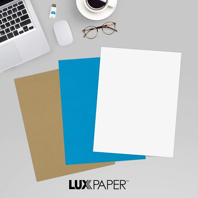 LUXPaper 8.5" x 11" Classic Crest Paper | Letter Size | Brilliant White | 70lb. Text | 500 Qty