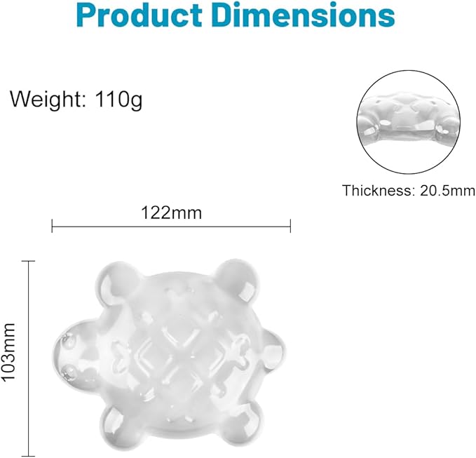 Lucocia Silicone Gel Mouse Wrist Rest,Cute Turtle Shape Ergonomic Elbow Mouse Rest Wrist Pad,Comfort Support for Typing and Gaming-Clear