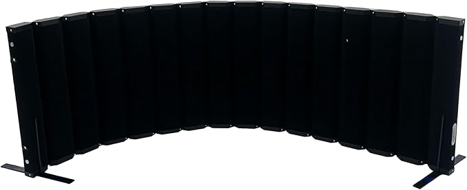 Versare VersiPanel Acoustical Partition Wall - Sound Panel Classroom Office Room Divider, Flexible Arrangement, Easy Roll-up Storage (Black, 8' Wide x 30" Tall)