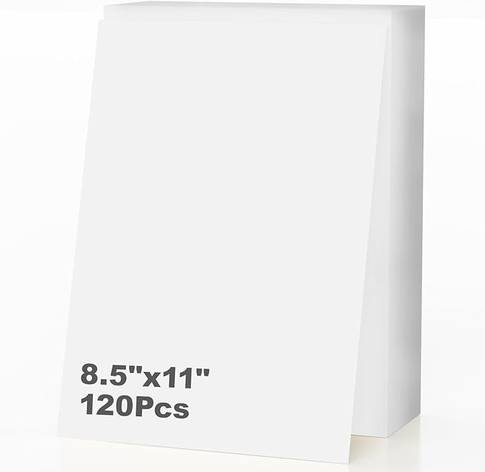 120 Sheets of Cardstock 8.5 x 11, Heavyweight Cover Cardstock Printer Paper 8.5 x 11, 190 gsm Bright White Card Stock Paper for DIY, Professional Printing, Wedding Invitations, Office Cards & Crafts