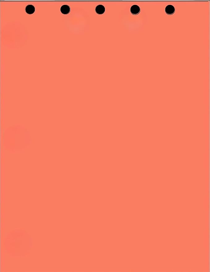 Limited Papers(TM) Writing and Copy Paper, Variation of Colors 8.5" x 11", 5 Hole Top-Punched, 20 Pound Text, 500 Sheets Per Ream. (500, Salmon)
