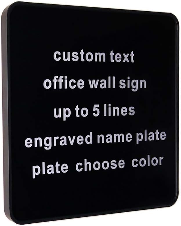 Custom Engraved Door Suite Wall Sign | Office Sign | Personalized Wall Plaque | Business Doctor Law Firm Home Office Cafe Shop | Up to 5 Text Lines | Adhesive Backed or Simple Keyhole Mounti (8" x 8")