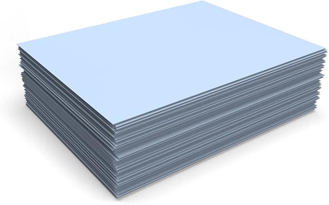 LUXPaper 8.5" x 11" Paper | Letter Size | Baby Blue | 80lb. Text | 50 Qty