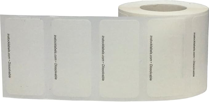 Dissolvable Blank Shelf Life Labels for Food Rotation Prep 1 x 2 Inch 500 Adhesive Stickers