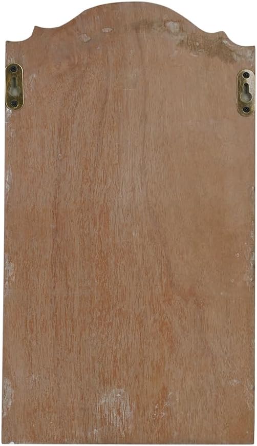 Chadechimo Rustic Key and Mail Holder for Wall Home Decorative,2-Slot Mail Organizer Wall Mount with 3 Hooks, Wooden Key Hangers Wall File Organizer Letter Sorter for Letter Magazines（Brown）