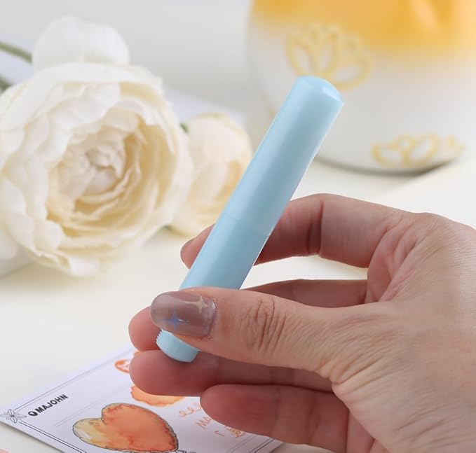 czxwyst Majohn Wancai 2.0 Mini Pocket-Size Eyedropper Fountain Pen (F Nib 0.5mm, Mint Blue)