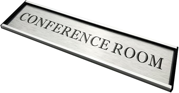 SINKAA Personalized Name Plate for Door or Wall, 2 x 8 inch Custom Office Aluminum Door Name Plates with Two Lines Custom Text, Office Gifts for Coworkers Boss Teacher, Employee Appreciation Gifts