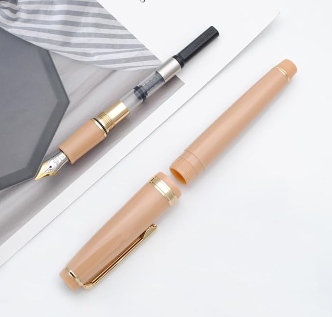 JINHAO 82 Fountain Pen (Milk Tea,Fine Nib 0.5mm)
