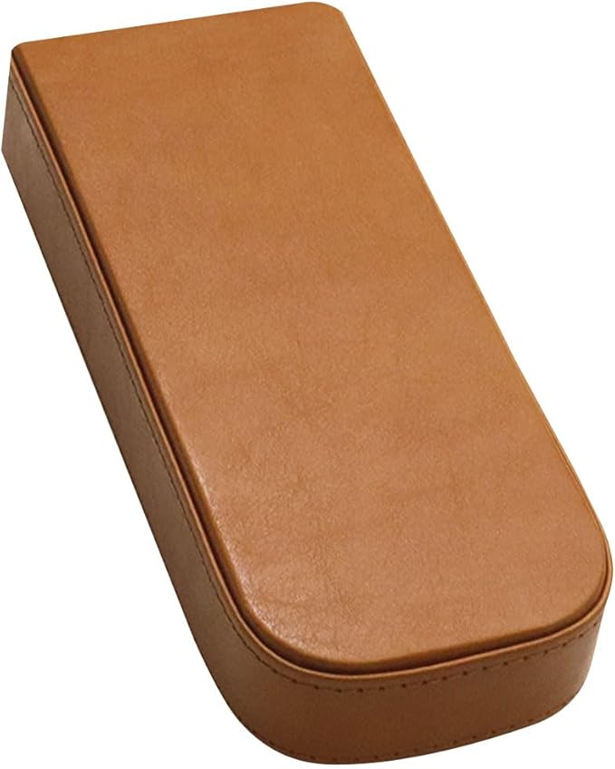 MIVLXLX Leather Triple Pen Case Pencil Pouch Holder for Three Fountain Ballpoint Rollerball Pens and Pencils Gift Choice for Man/Woman/Office (brown)