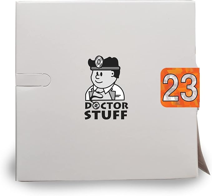 2023 Year Stickers, Doctor Stuff 2023 Chart Stickers, Holographic Orange Colored, USA Made Year Labels for End Tab File Folders, 500 Labels per Roll, 1 Roll, 3/4" x 1-1/2"