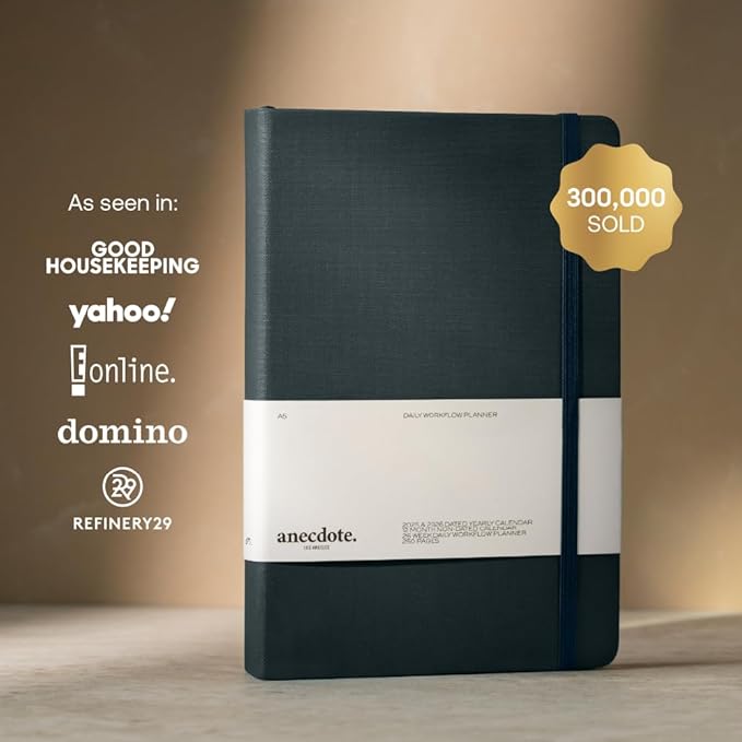 Anecdote 2026-2027 Planner: A Monthly, Weekly & Daily Planner with Calendar | 8.5" x 5.2" | Hardcover To-Do List Organizer, Planning Your Success, Start Anytime, Achieve Productivity Goals (Ink Blue)