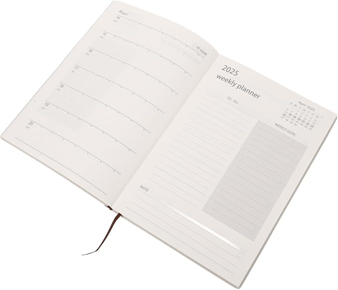 GALPADA Fitness Journal Notebook 2025 Delicate Planner Workout Tracking Sturdy Cover for Gym Enthusiasts Daily Training Planning