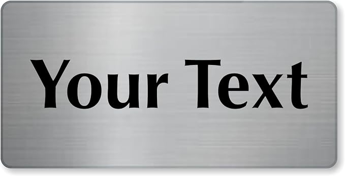 SmartSign Custom Steel Sign - 2" x 4", 40 mil Stainless Steel Metal, Personalized Engraved Sign for Business, Office, Door, Wall, Heavy-Duty Premium Engraved Steel Plaque, Silver and Black