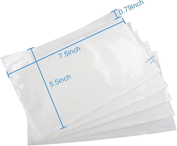 Shipping Labels Sleeves, Packing Slip Envelope Pouches 7.5" x 5.5" Packing List Mailing Envelopes with Clear Self-Adhesive (200 Pack)