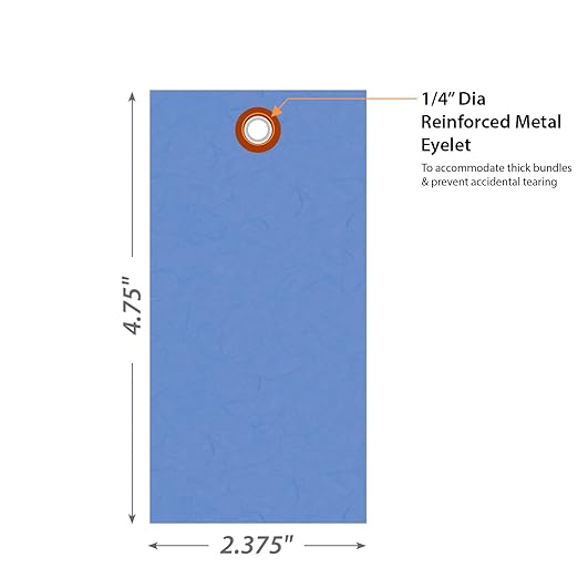 SmartSign Blue Shipping Tags, Size #5, Pack of 1000 | 4 3/4" x 2 3/8"