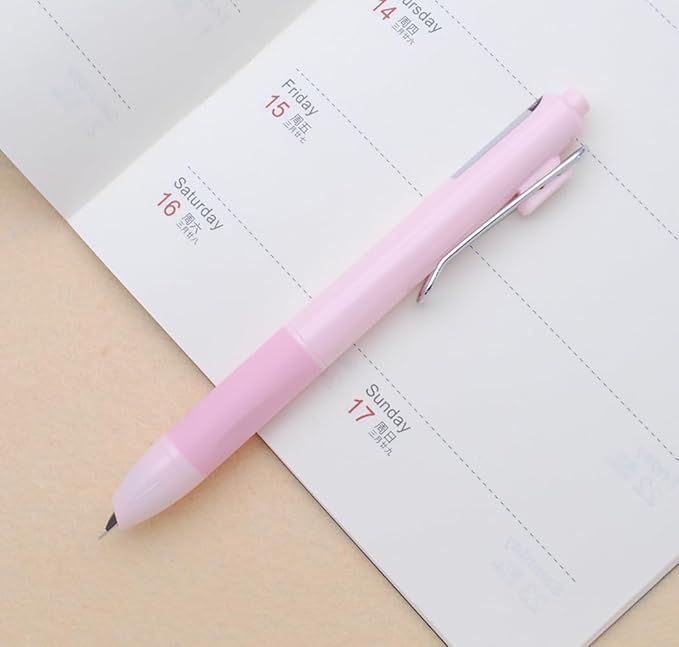 xixixiaozhu OASO K018 Sealed Retractable Fountain Pen Set 0.5mm with 2pcs Blue Ink Cartridges Smooth Writing for School Students (Light Pink)
