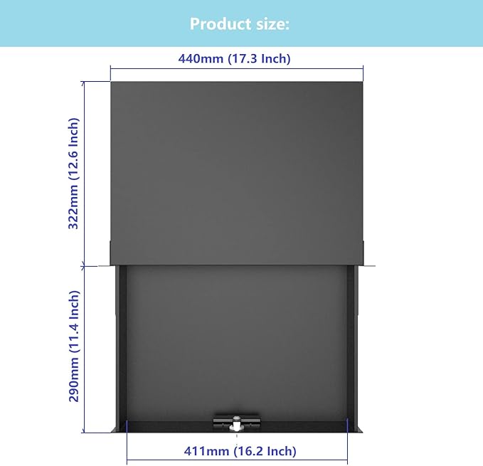 QiaoYoubang 2U Server Cabinet Case 19 Inch Rack Mount Lockable Drawer with Key, 12.6 Inch Depth (2U)