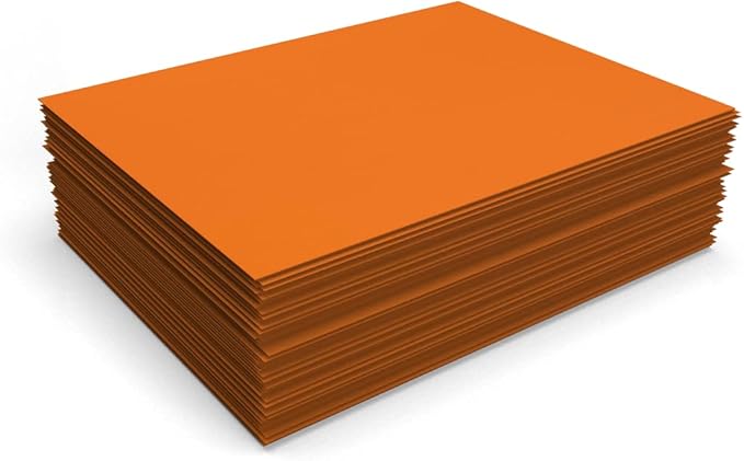 LUXPaper 8.5" x 11" Paper | Letter Size | Mandarin Orange | 80lb. Text | 1,000 Qty