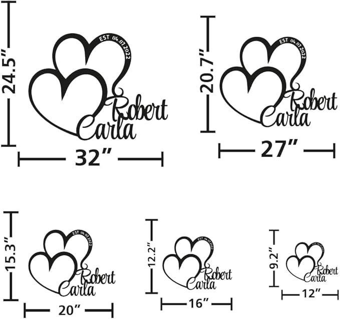 Personalized Valentines Metal Wall Sign, Custom Infinity Heart Love Couple Name Sign, Valentine's Wedding Gifts for Couples, Metal Engagement Sign, Home Decoration, Gift for Anniversary