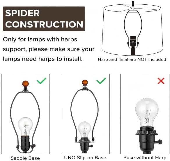 GO&SO Large Lampshades Replacement,Burnt Orange Velvet Drum Lamp Shades Set of 2-16" Top x 16" Bottom x 12" High(Spider)- Modern Fabric Lampshade for Table Lamp,Floor Lamps -Assembly Require