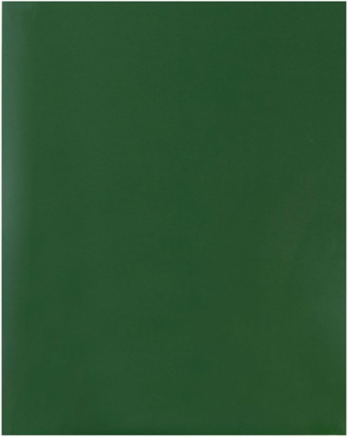 JAM PAPER Laminated Two Pocket Glossy School Folders - Letter Size - High Gloss Green - Bulk 100/Box