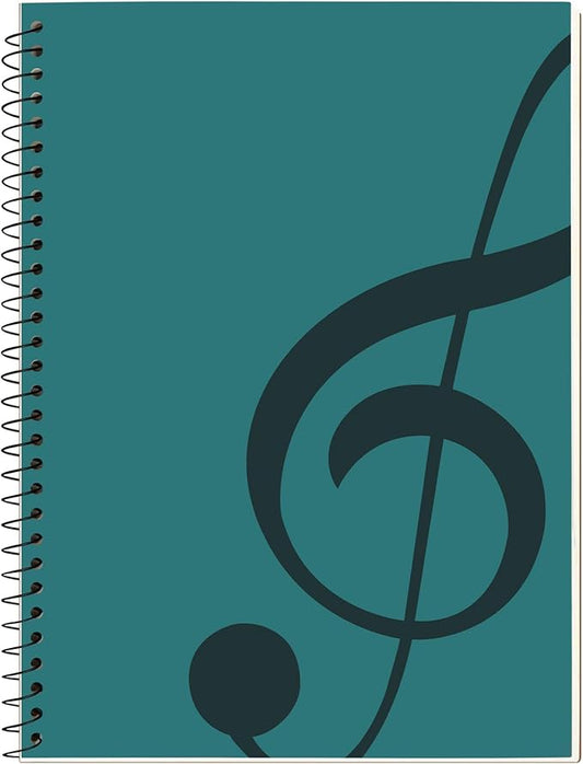 MOREYES Music Notebook Composition Manuscript Staff Notebook with 100 Pages 10.24x7.5 inch/26x19cm, Green