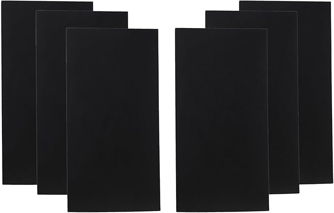 ATS Acoustics Home Office Residential Acoustic Treatment Room Kit Sound Absorbing Acoustic Panel 6 Pack for 50-100 Sq Ft (Pitch)