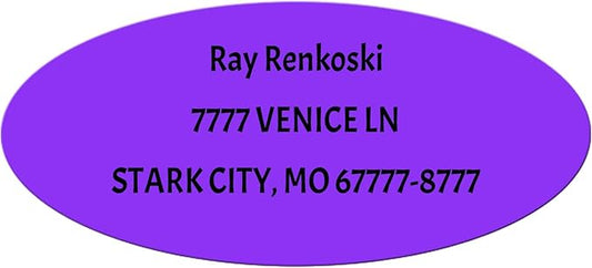 Made in USA Custom Return Address Stickers Labels Customized Mailing Label for Envelopes, Personalized Self Adhesive Flat Sheet Oval Labels