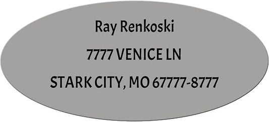 Made in USA Custom Return Address Stickers Labels Customized Mailing Label for Envelopes, Personalized Self Adhesive Flat Sheet Oval Labels