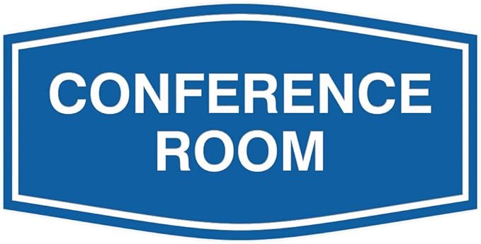 Fancy Conference Room Sign (Blue) - Medium