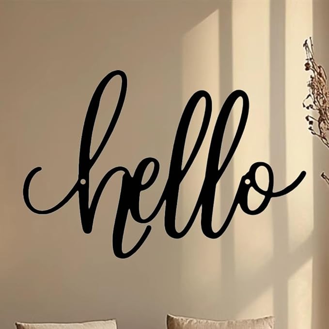 8x12 inch HELLO Sign metal home decoration wall decoration, corridor entrance, door home decoration