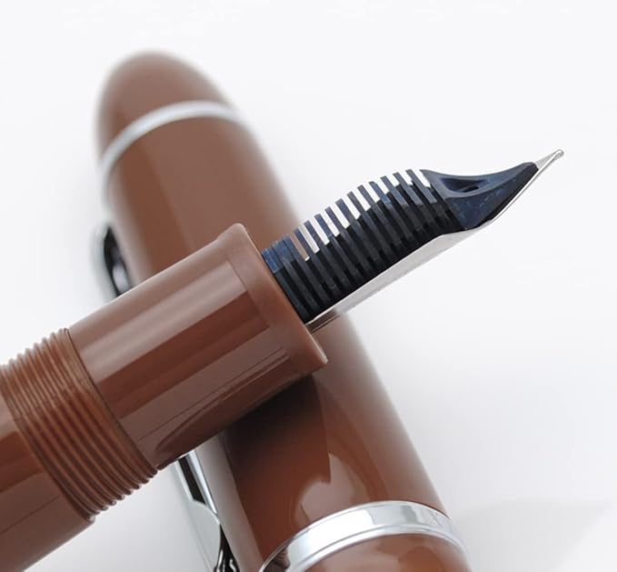 JINHAO X159 Fountain Pen (F Nib 0.5mm, Coffee with Silvery Clip)