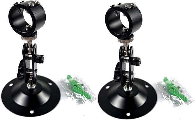 Laser Module Brackets 360-Degree Adjustable Positioning Bracket 22mm (2-Pack) - Black Alumina