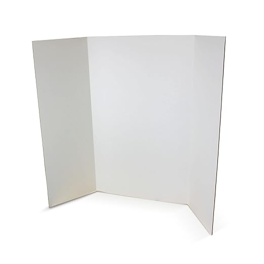 Flipside Products 36” x 48” Project Boards for Presentations, Science Fair, School Projects, Event Displays and Trifold Picture Board, Proudly Made in USA - Clay White - 24 Pack