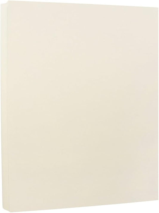 JAM PAPER Strathmore 24lb Paper - 90 gsm - 8.5 x 11 - Ivory Wove - 100 Sheets/Pack