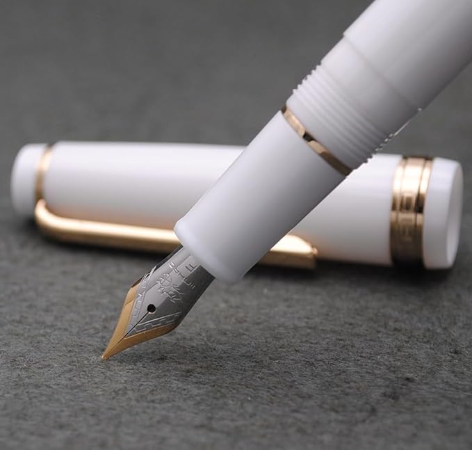 JINHAO 82 Fountain Pen (Porcelain White,Fine Nib 0.5mm)