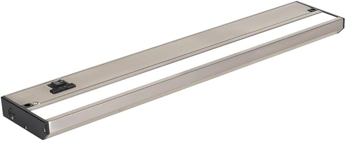 LED Under Cabinet Lighting Hardwired - 3CCT 18 Inch Satin Finish - Undercabinet Lights for Kitchen - Linkable Undercounter Dimmable Plug in Light or Hard Wired - Under Counter Fixture Direct Wire
