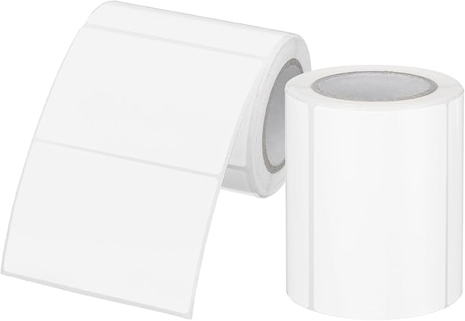 PATIKIL 2 x 3 Inch Rectangle Inventory Color Coding Labels 2 Roll, Square Self-Adhesive Inventory Label Stickers for Office Home Organization Name Tags, 250 Per Roll, White