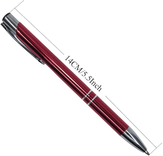 HH-STUDIO CUSTOM Promotional Items With Your Logo - 50 Pack Personalized Pens - Engraved Ballpoint Pens