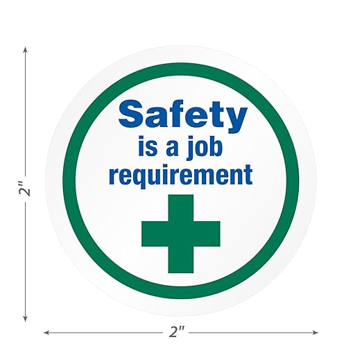 SmartSign Safety is a Job Requirement Pack of 5 Hard Hat Labels | Retro-Reflective, 2" Circle