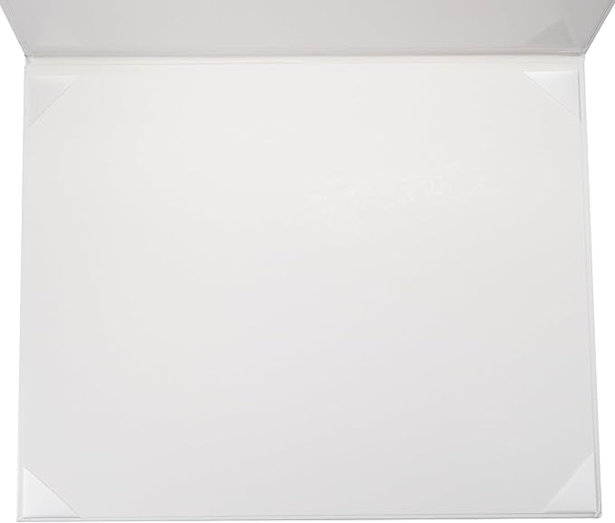 GraduationMall 11"x14" Imprinted Padded Diploma Cover Certificate Holder White