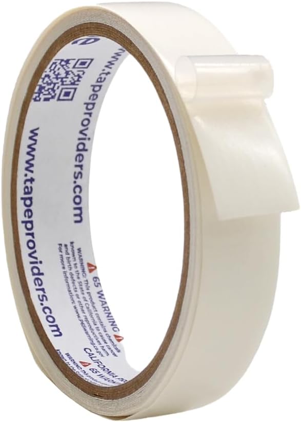 WOD SPT7A UHMW Polyethylene Transparent Film Slick Tape, 3/4 inch x 10 ft. Aggressive Adhesive - Ideal For Squeak Reduction, Drawers, and Bearings