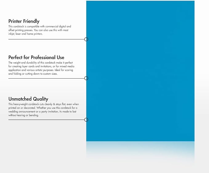 LUXPaper 8.5" x 11" Cardstock | Letter Size | Pool Blue | 100lb. Cover (183lb. Text) | 50 Qty