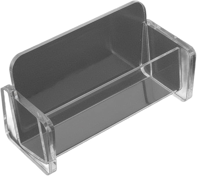Startbuymore Acrylic Business Card Holder For Desk, Clear Business Cards Display Holders Stand - Stylish Access Display For Desk Business Card Stand(black)