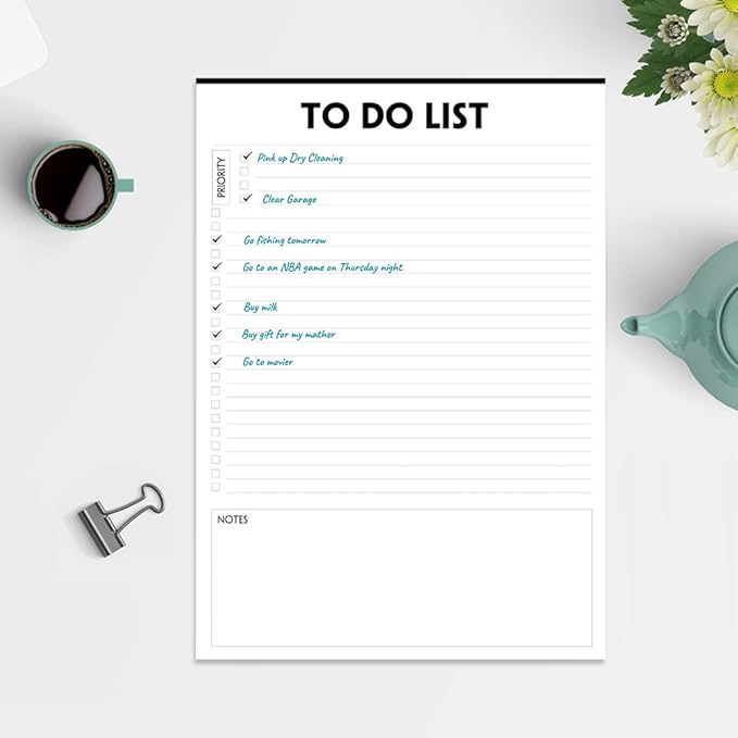 Nokingo (3 Packs) To Do List Notepad - 50 Sheets/Pad, Total 150 Sheets, To Do List Pad with Check List Organizing, Tear Off, Simple Script, College Ruled To Do Planner for Daily Task, 8.5"x11"