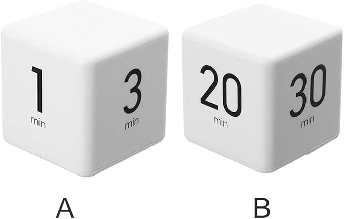 JOYIT Cube Timer - 1, 3, 5 & 10 Min Countdown, Kitchen & Outdoor Timer