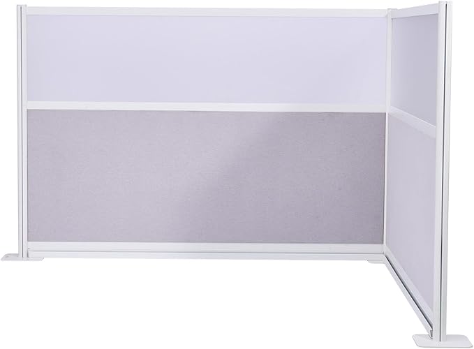 VEVOR Office Divider Privacy Partitions, 2-Pack, 72" x 48" Room Divider Walls, PET Workstation Cubicle Partition with Frosted Acrylic Windows, Freestanding Privacy Panels for Office Library School