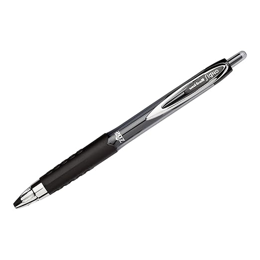 uni-ball 207 Retractable Gel Pens Medium Point, 0.7mm, Black, 12 Pack